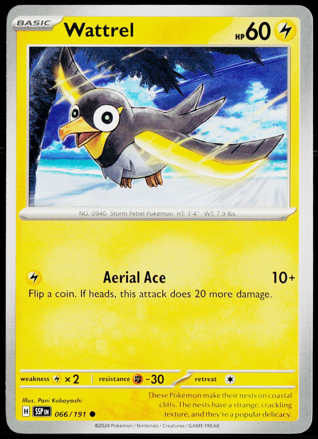 Wattrel 066/191 EN non-holo - original scanned front