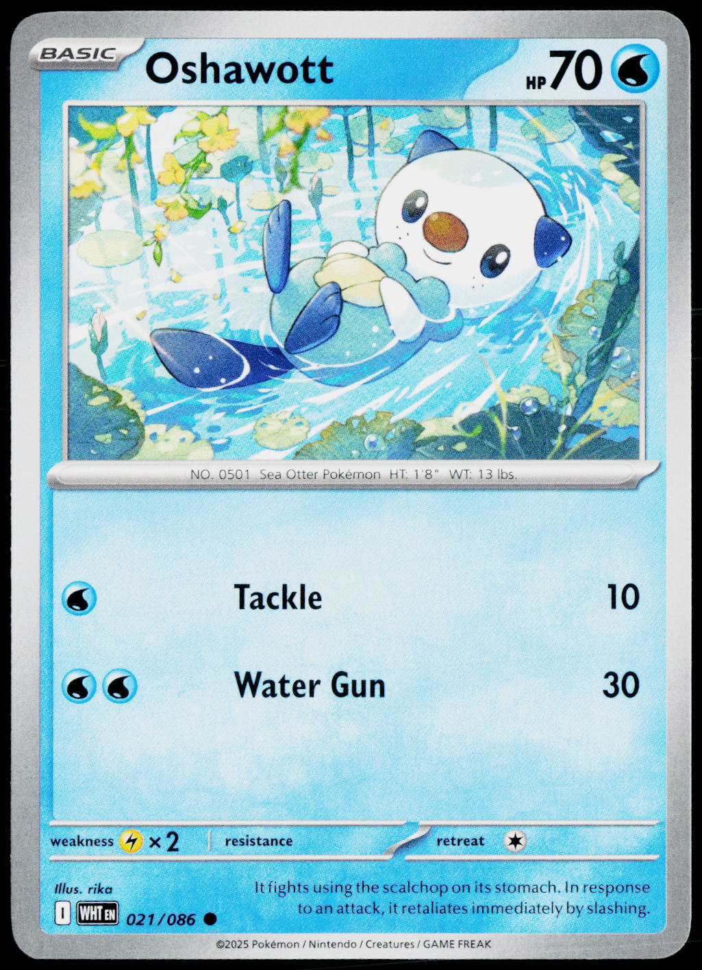Oshawott 021/086 EN non-holo - original scanned front