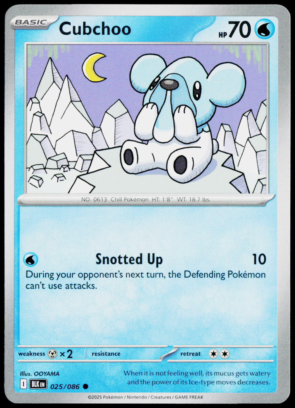 Cubchoo 025/086 EN non-holo - original scanned front