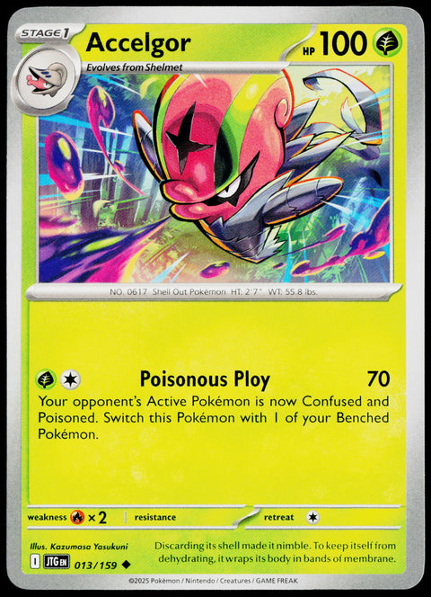 Accelgor 013/159 EN non-holo - original scanned front