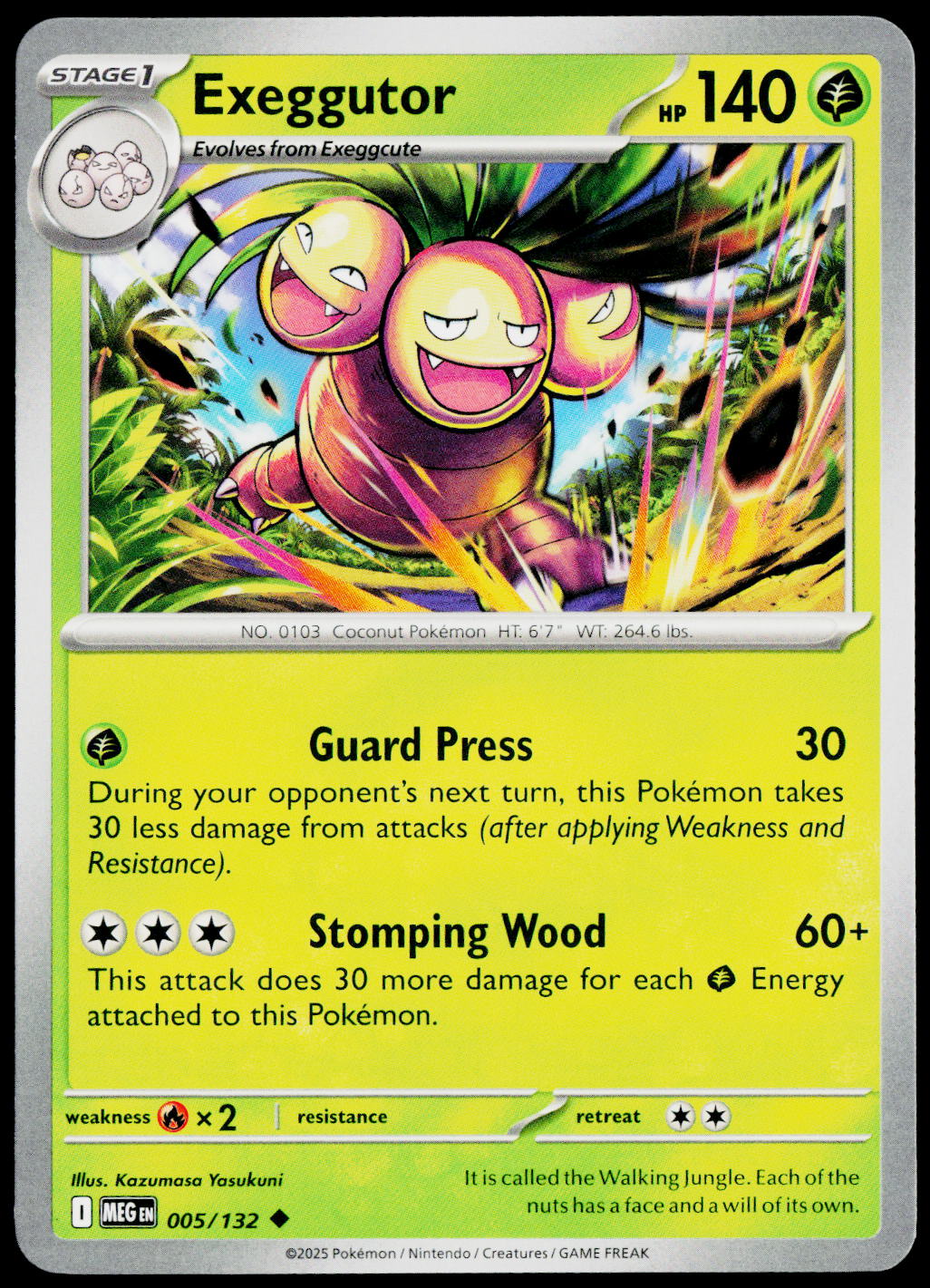Exeggutor 005/132 EN non-holo - original scanned front