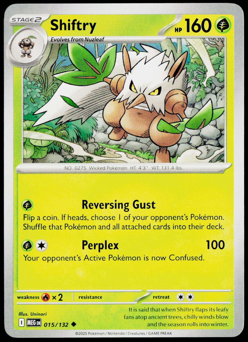 Shiftry 015/132 EN non-holo - original scanned front