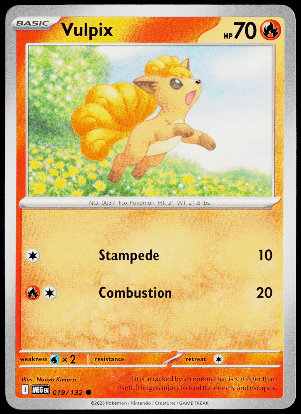 Vulpix 019/132 EN non-holo - original scanned front