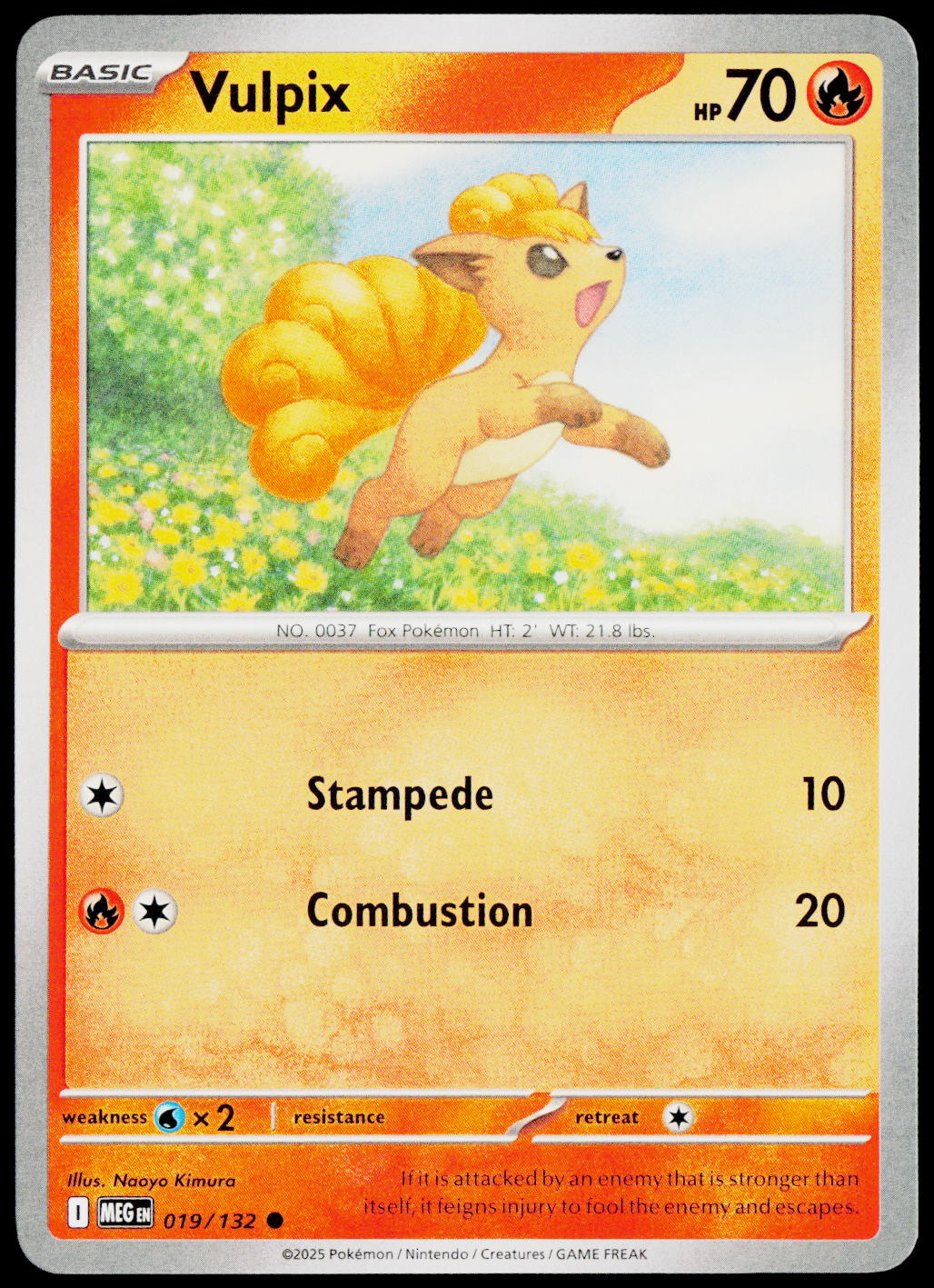 Vulpix 019/132 EN non-holo - original scanned front