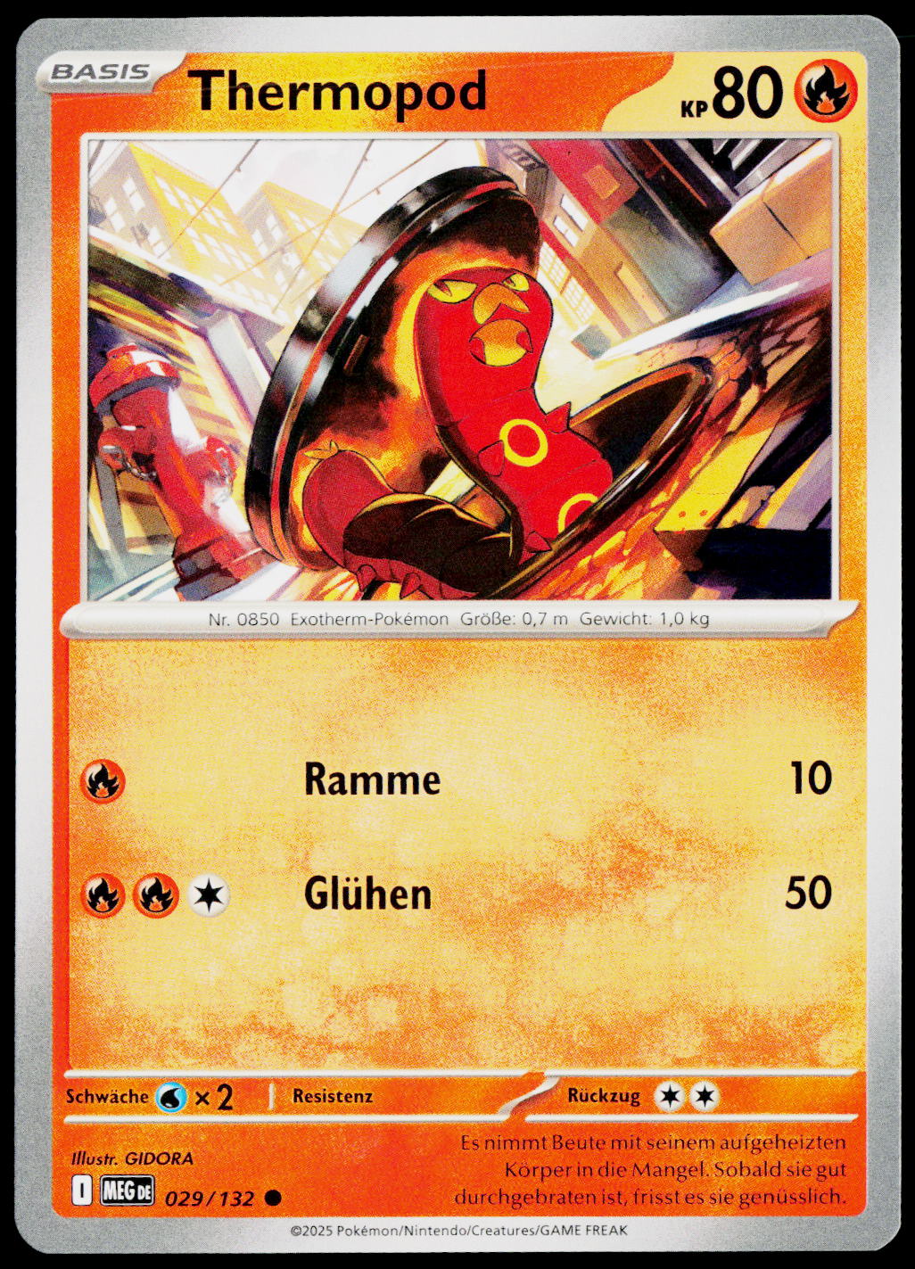 Sizzlipede 029/132 DE non-holo - original scanned front