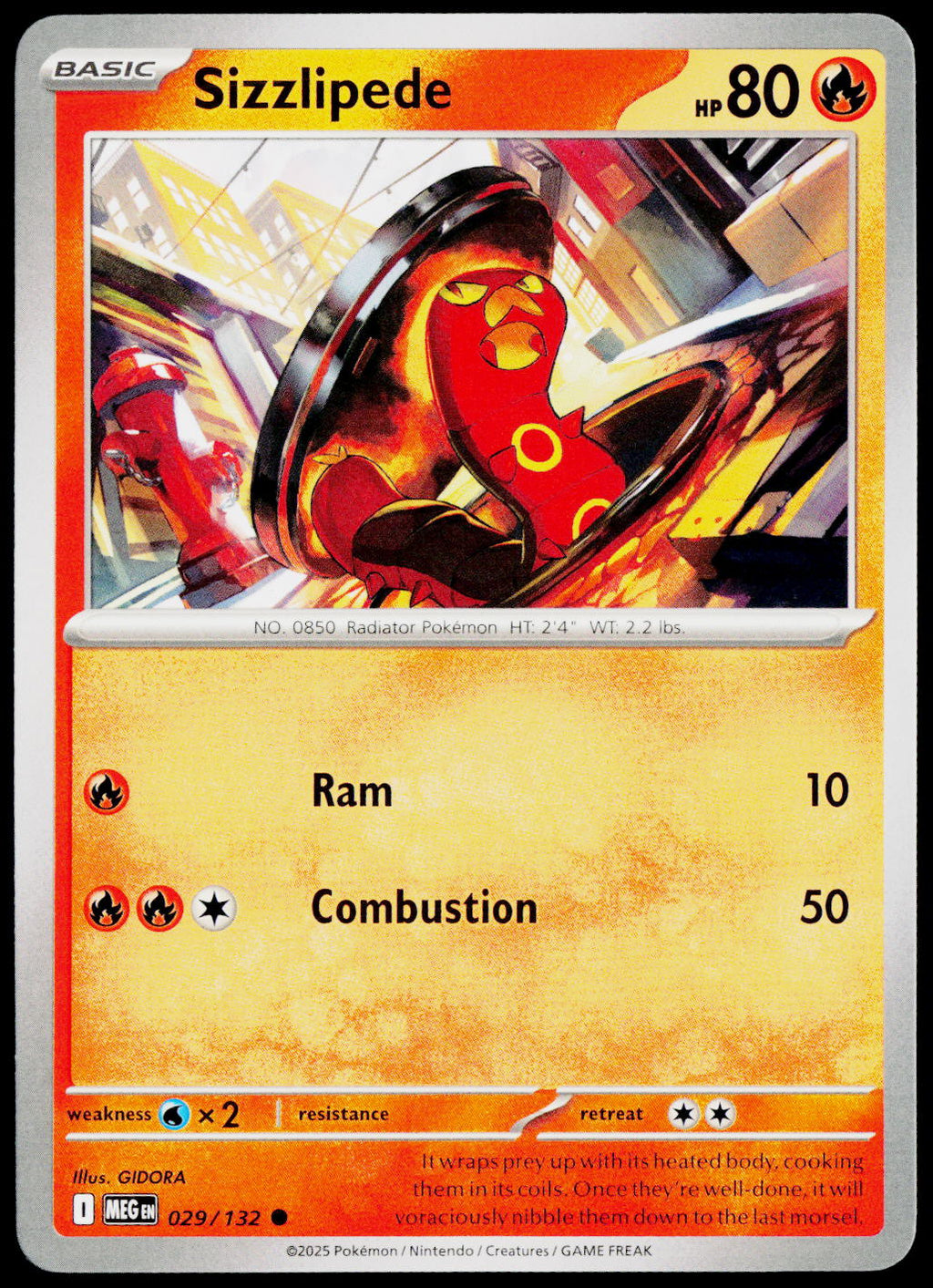 Sizzlipede 029/132 EN non-holo - original scanned front