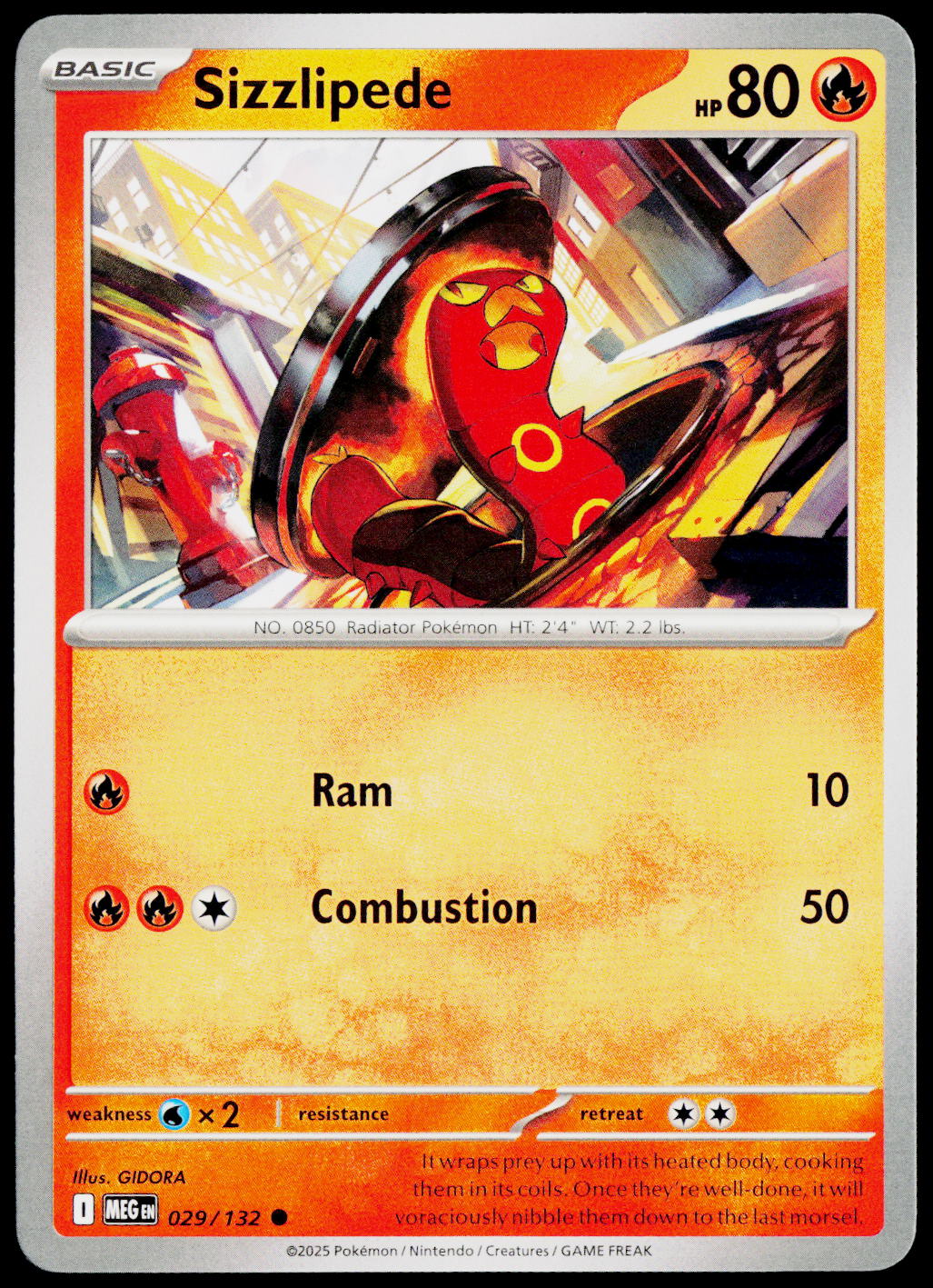 Sizzlipede 029/132 EN non-holo - original scanned front