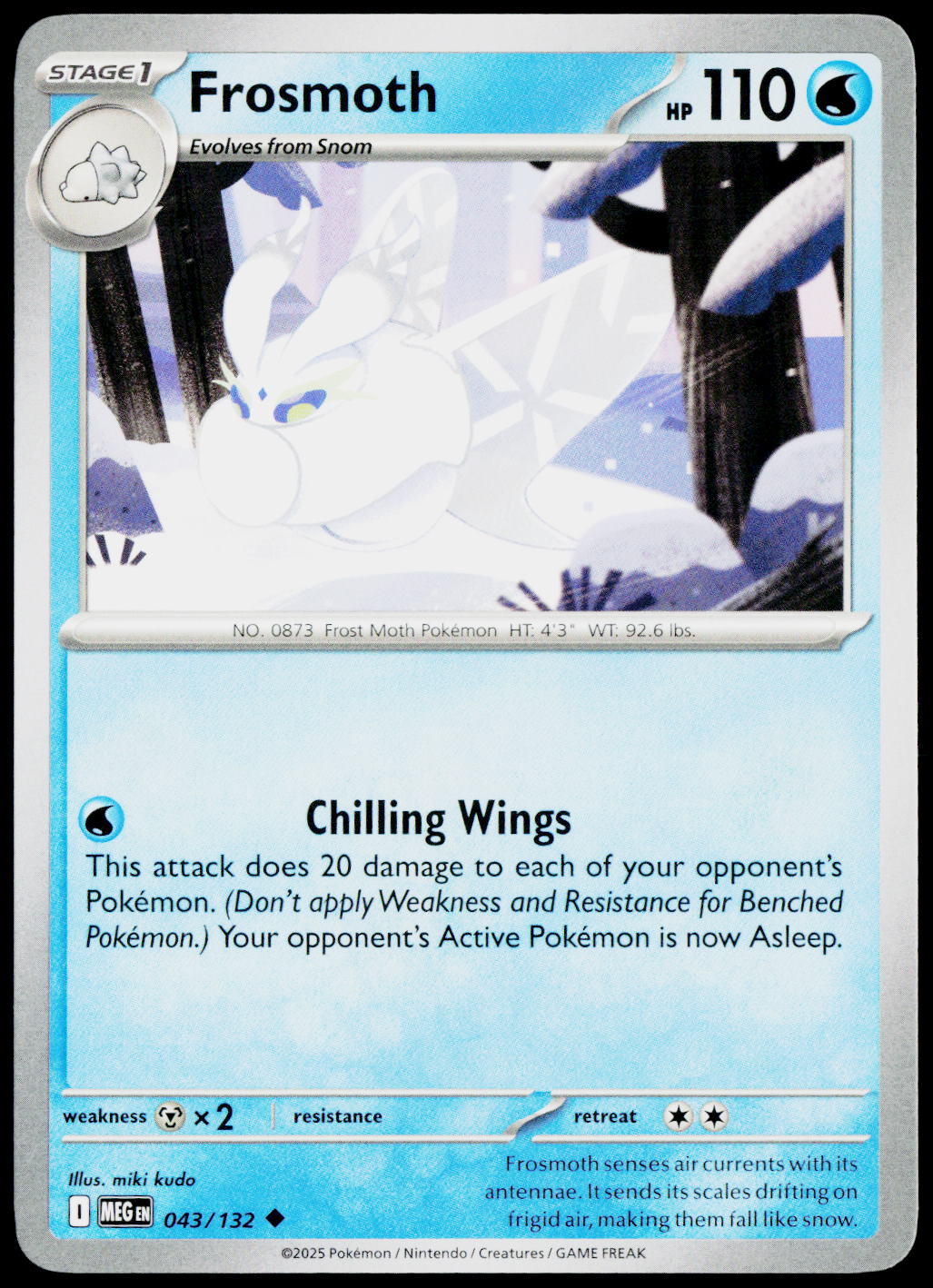 Frosmoth 043/132 EN non-holo - original scanned front