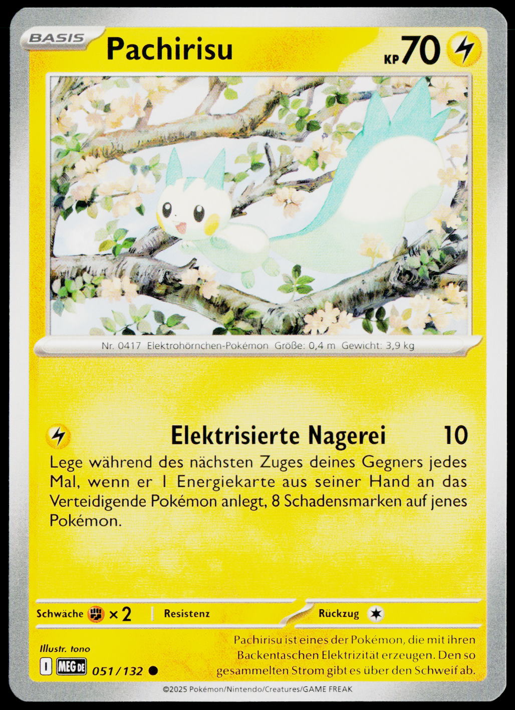 Pachirisu 051/132 DE non-holo - original scanned front