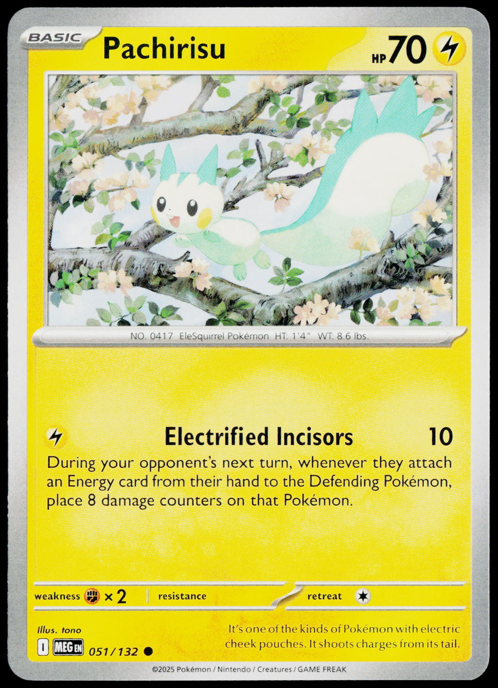 Pachirisu 051/132 EN non-holo - original scanned front
