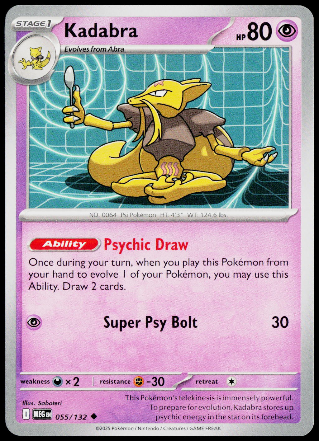 Kadabra 055/132 EN non-holo - original scanned front