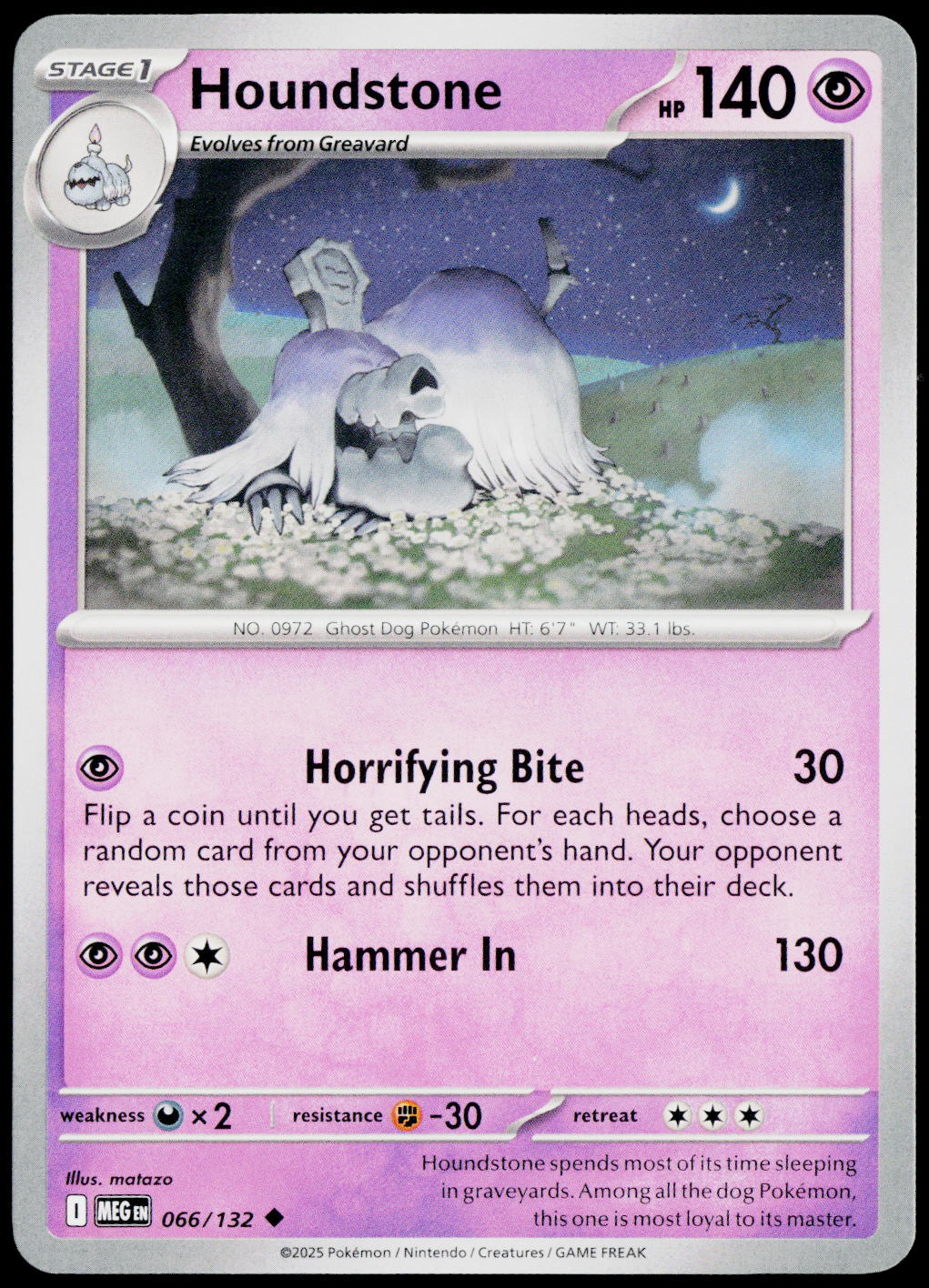 Houndstone 066/132 EN non-holo - original scanned front