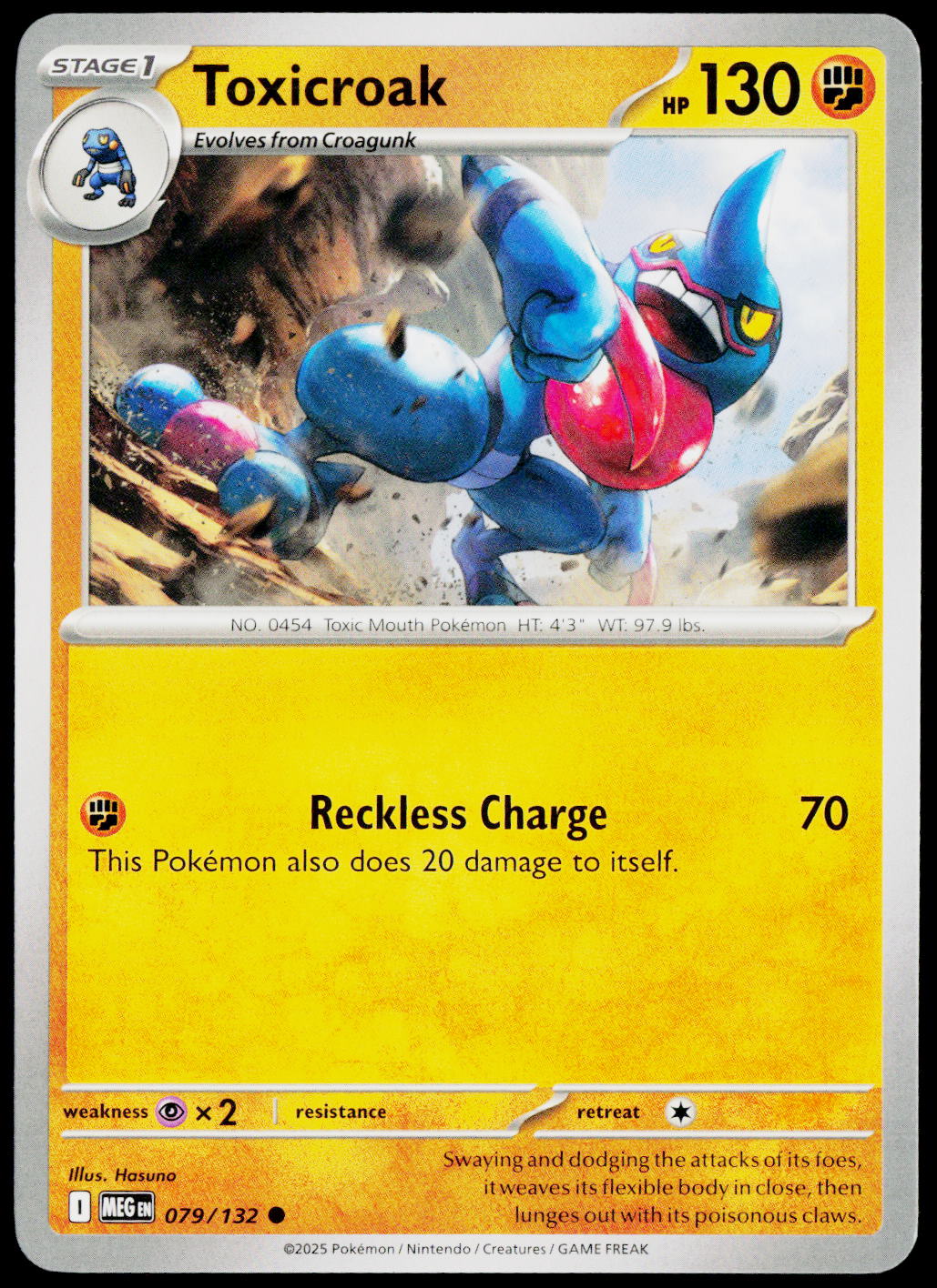 Toxicroak 079/132 EN non-holo - original scanned front
