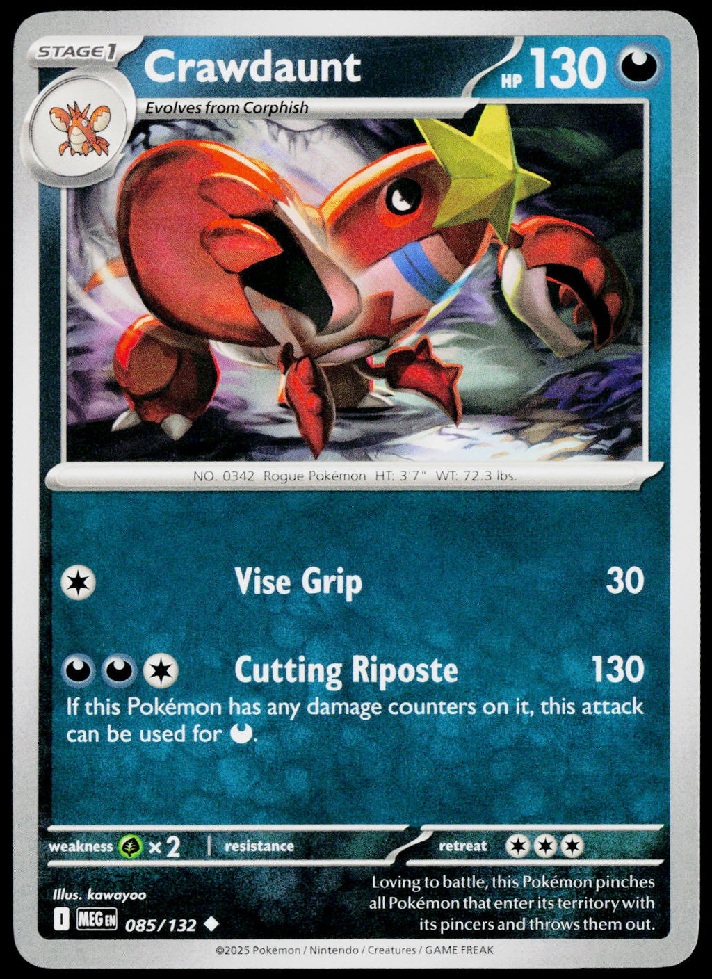 Crawdaunt 085/132 EN non-holo - original scanned front