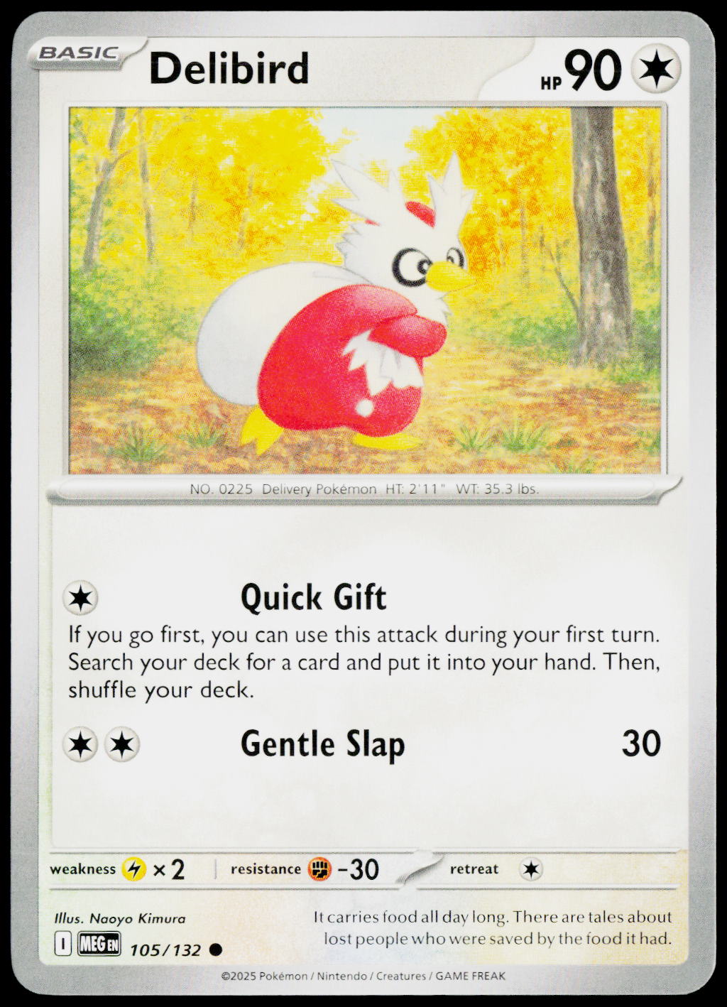 Delibird 105/132 EN non-holo - original scanned front