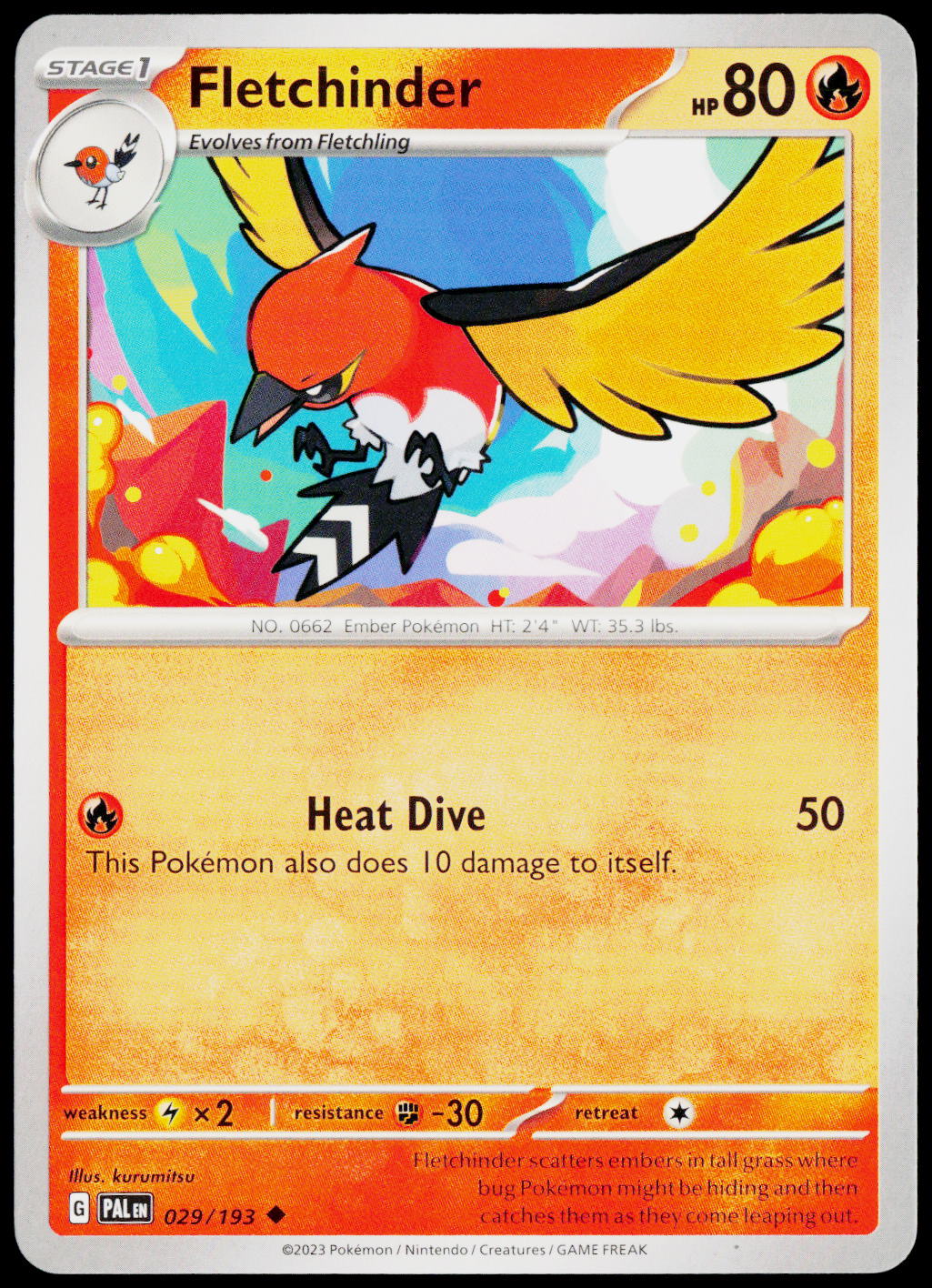 Fletchinder 029/193 EN non-holo - original scanned front