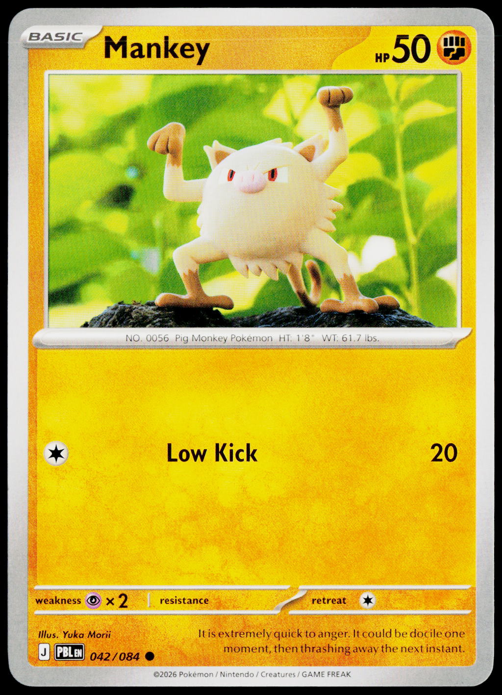 Mankey 042/084 EN non-holo - original scanned front