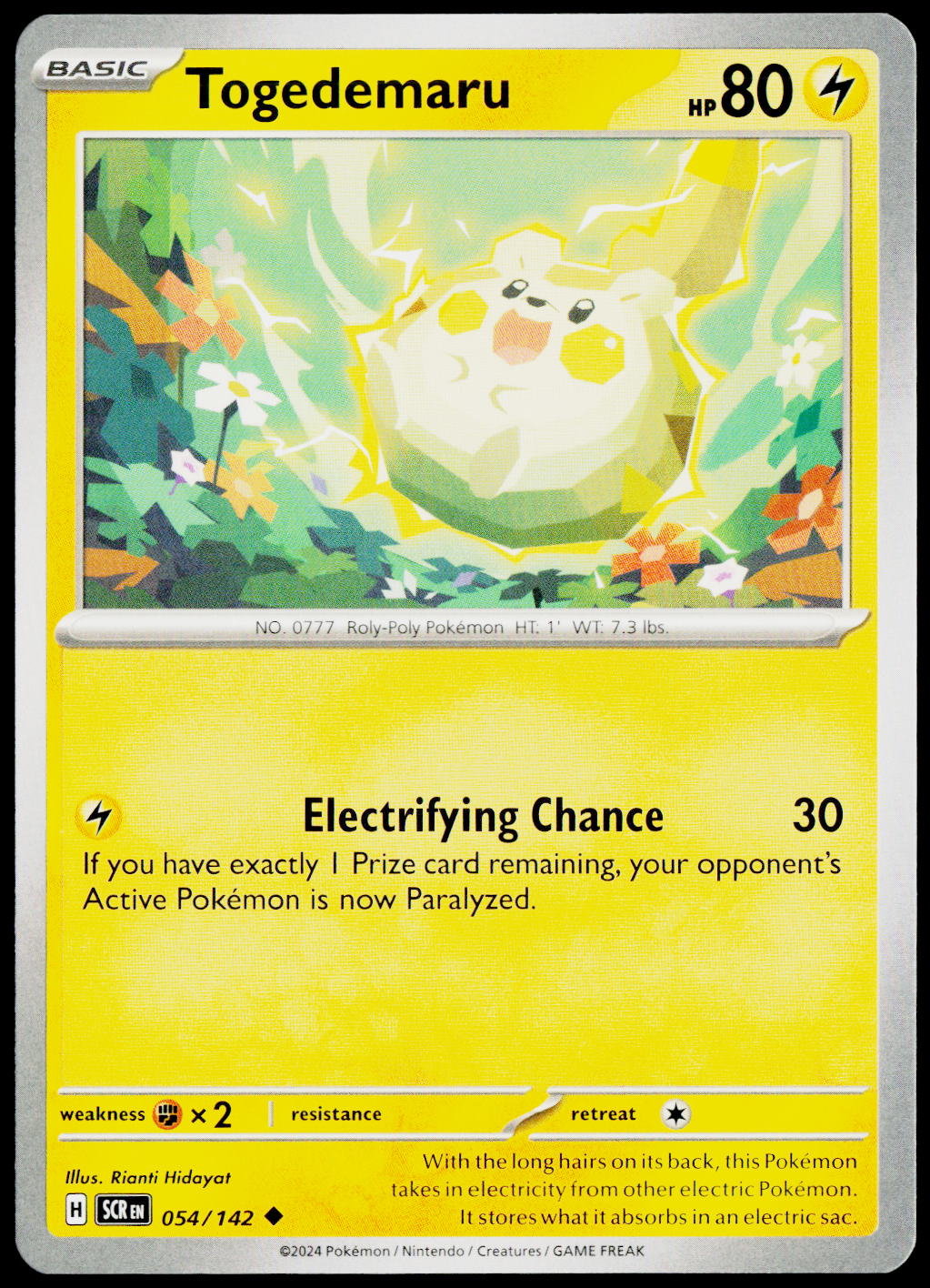 Togedemaru 054/142 EN non-holo - original scanned front