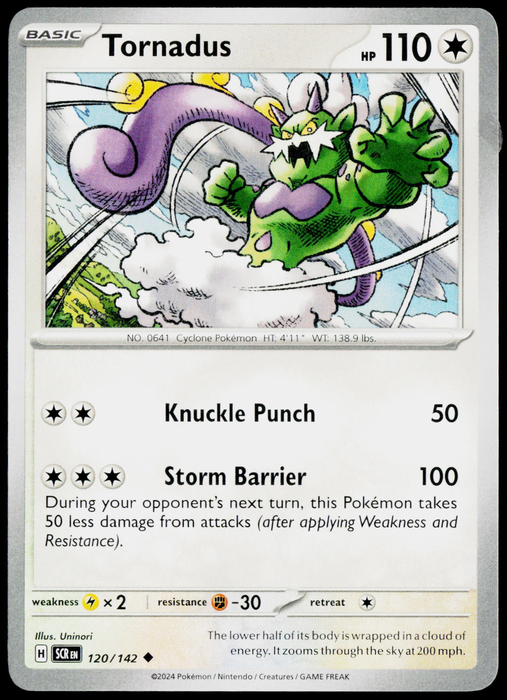 Tornadus 120/142 EN non-holo - original scanned front