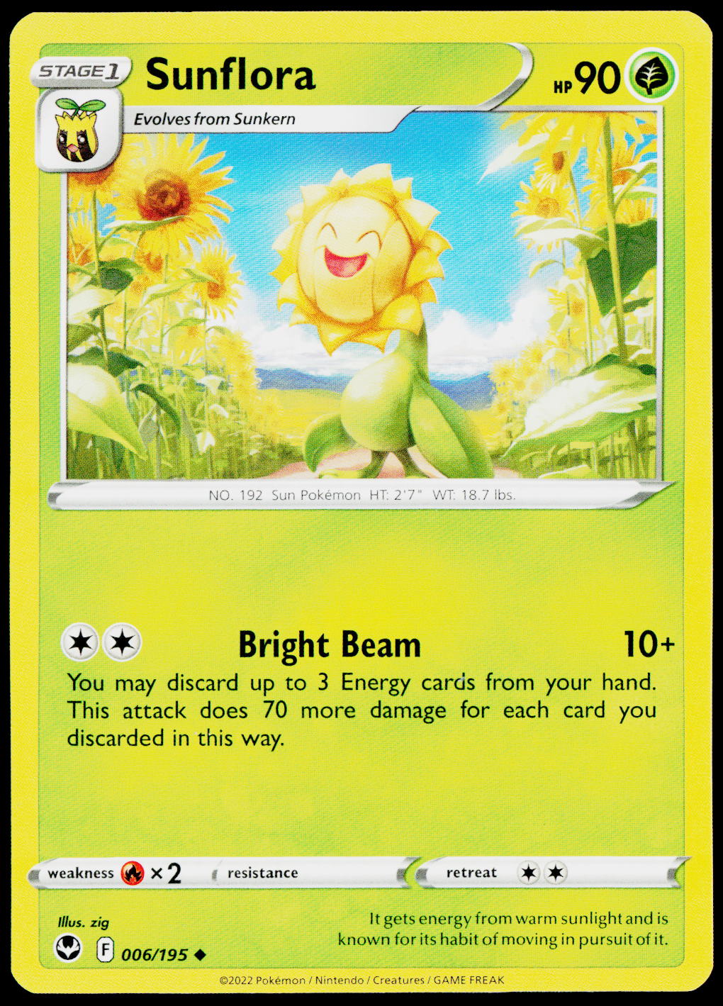Sunflora 006/195 EN non-holo - original scanned front