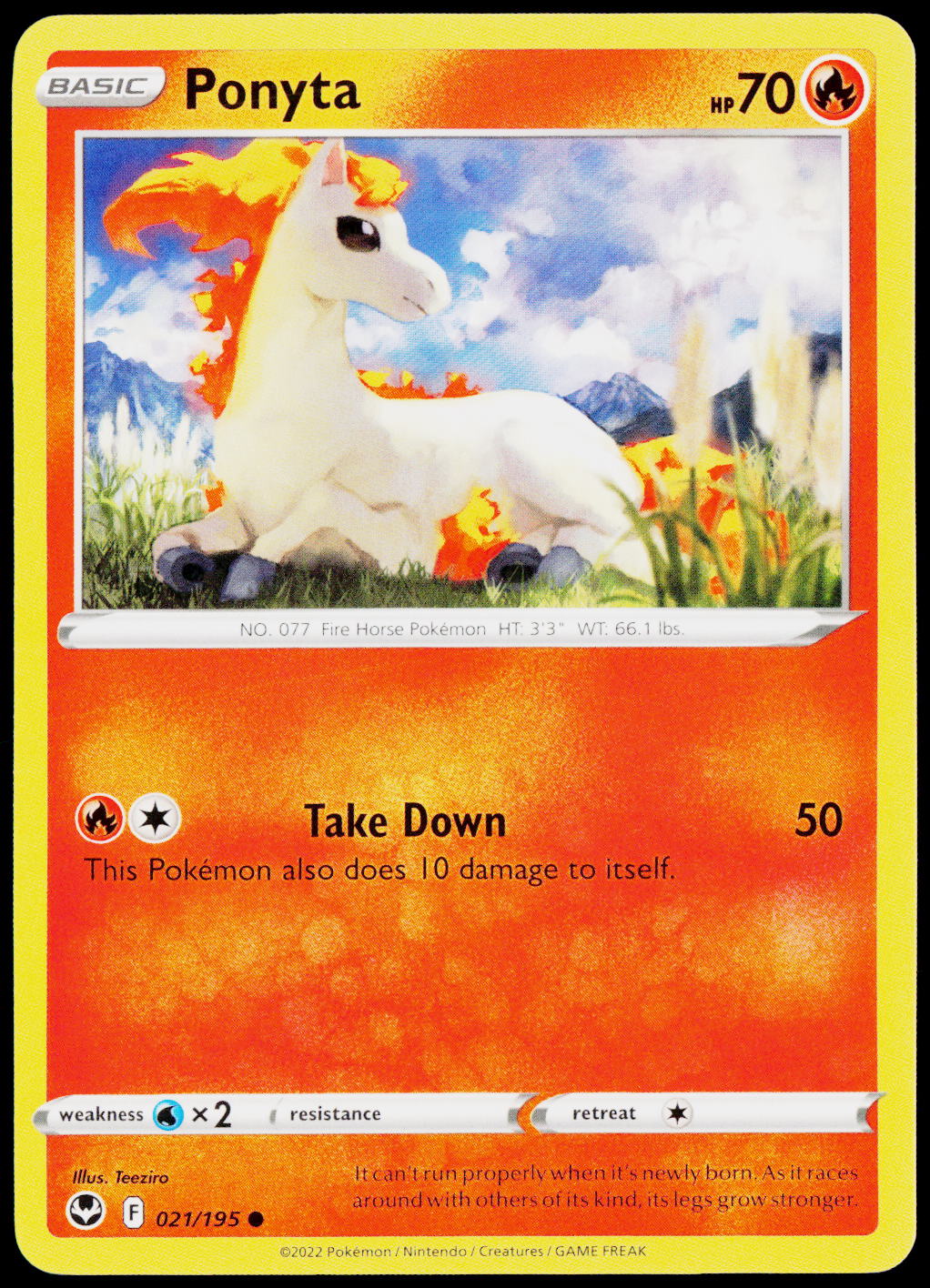 Ponyta 021/195 EN non-holo - original scanned front
