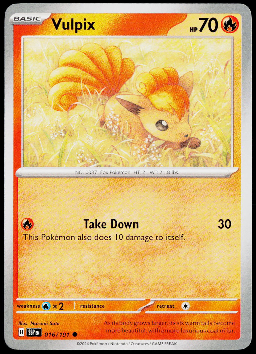 Vulpix 016/191 EN non-holo - original scanned front
