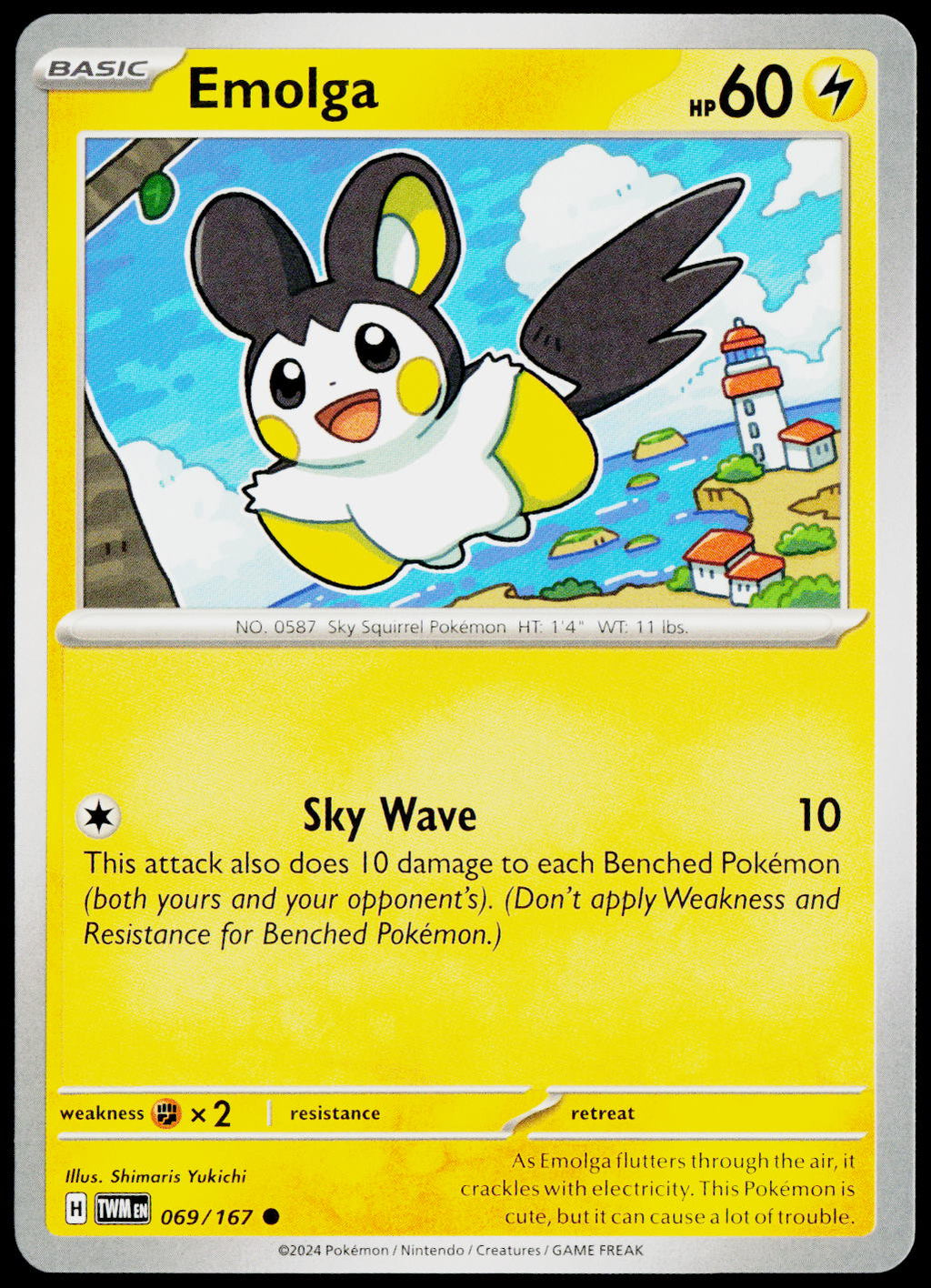 Emolga 069/167 EN non-holo - original scanned front