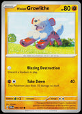 Hisuian Growlithe 099/167 EN non-holo - original scanned front